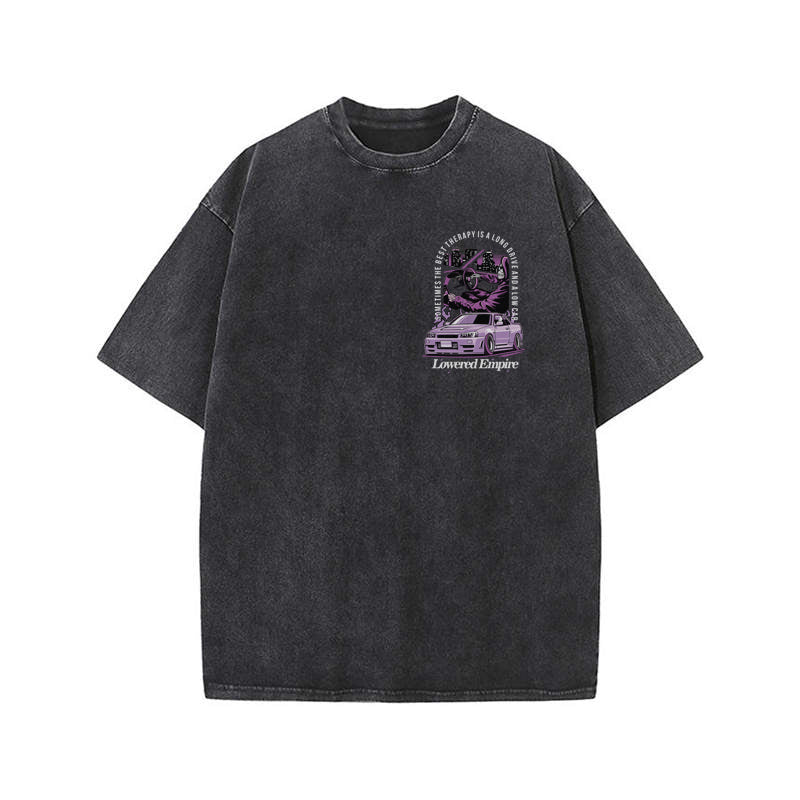 Therapy Night Drives Vintage Wash Midweight Tee - Shirts & Tops