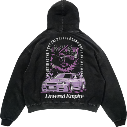 Therapy NightsAcid Wash Premium Hoodie - Hoodie