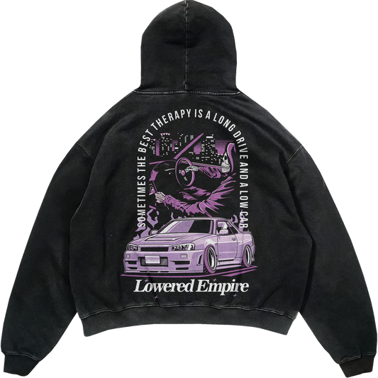 Therapy NightsAcid Wash Premium Hoodie - Hoodie