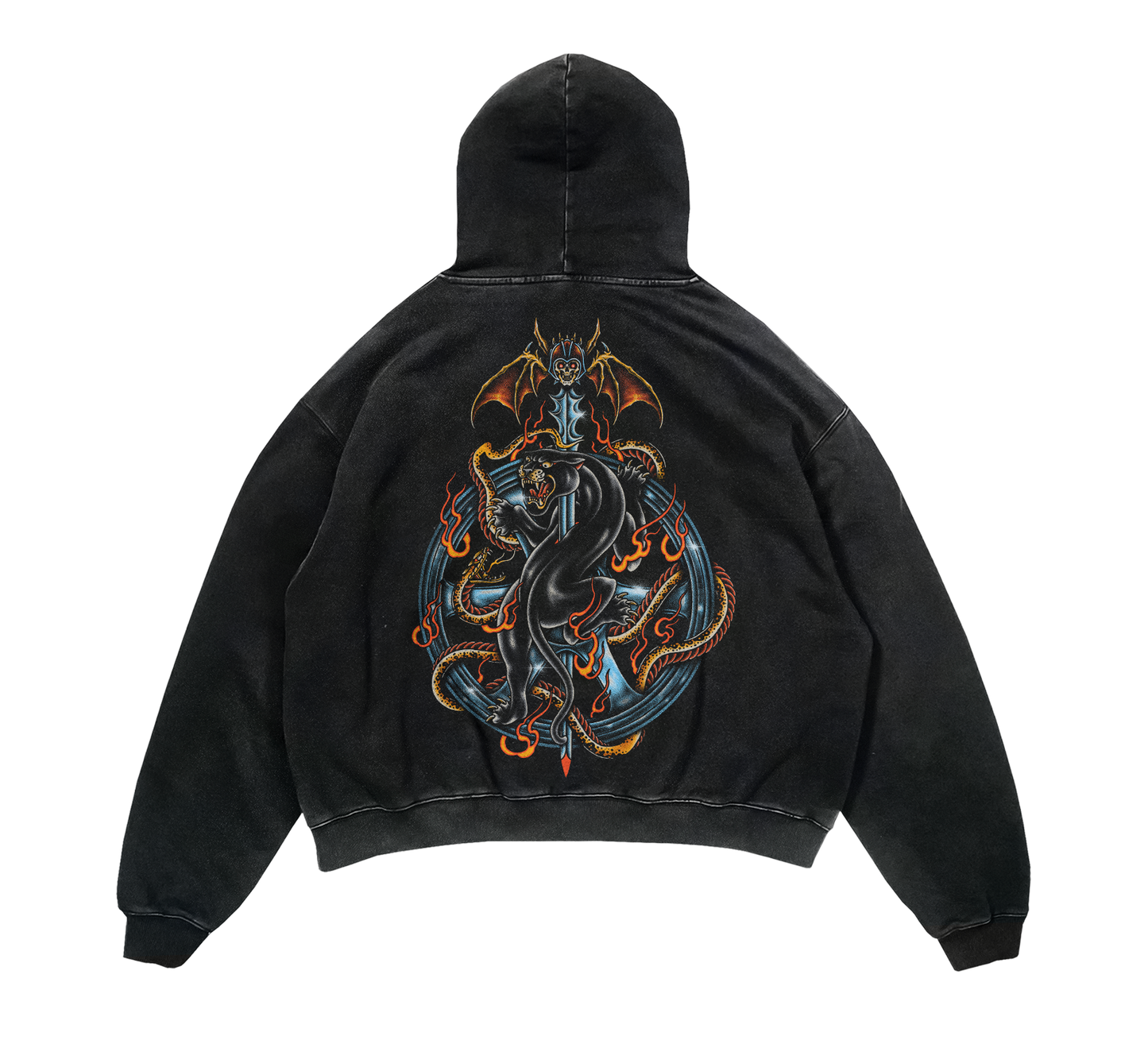 Claws & Wheels Washed Hoodie