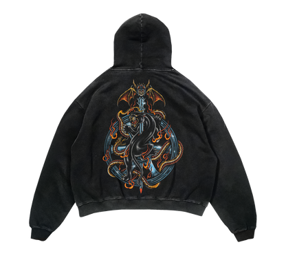 Claws & Wheels Washed Hoodie