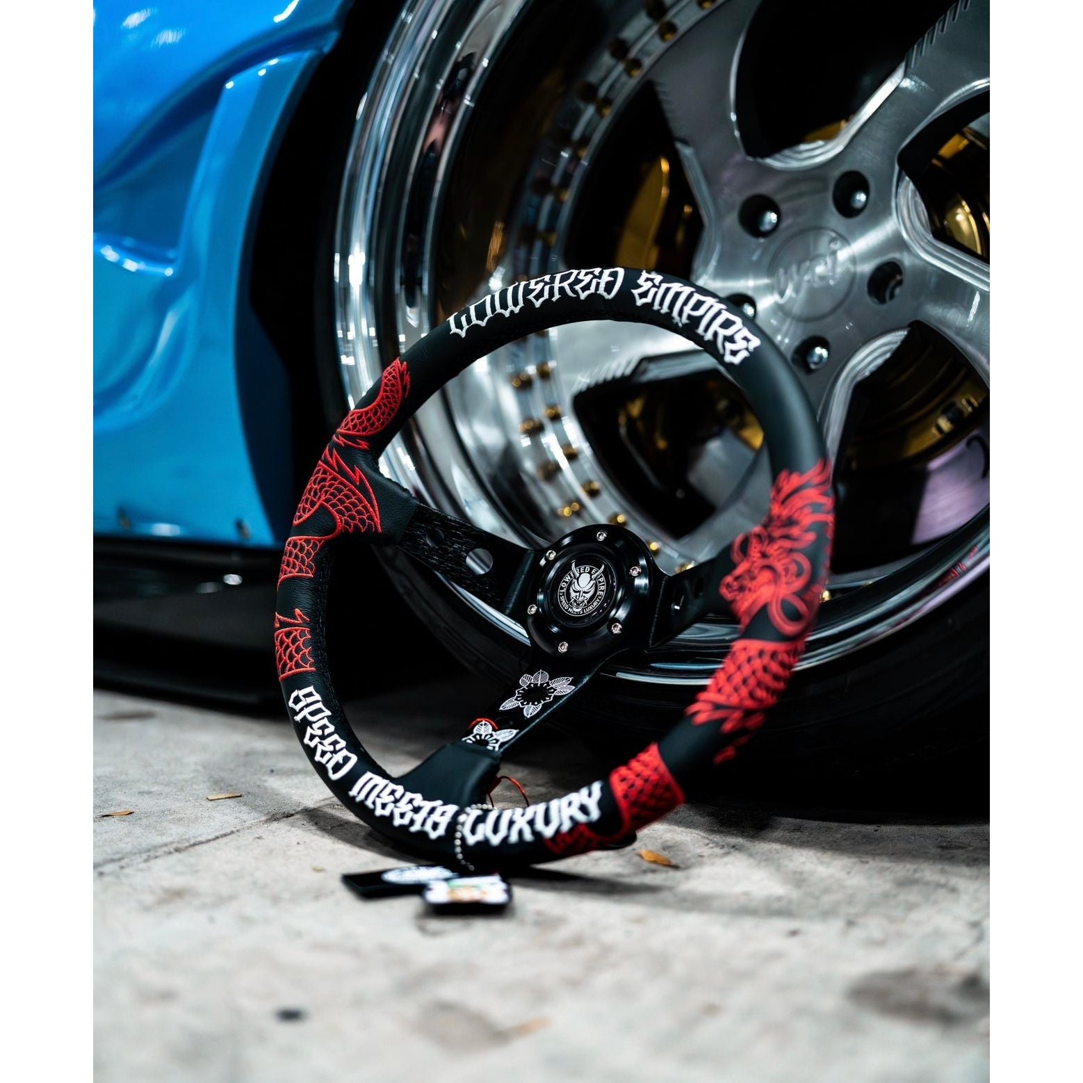 Traditional Japanese Dragon JD-1 Steering Wheel Alcantara 350mm