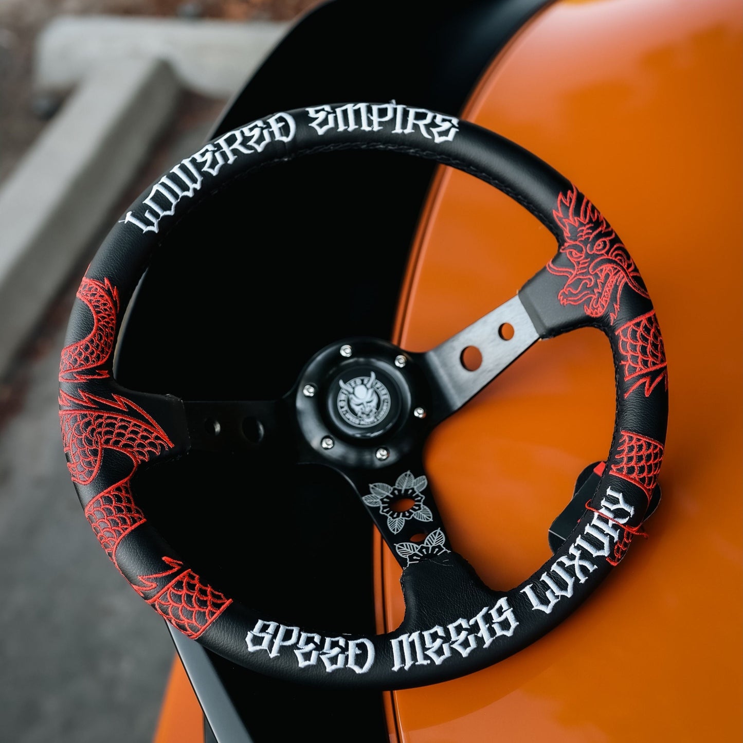 Traditional Japanese Dragon JD-1 Steering Wheel Alcantara 350mm - Steering wheels