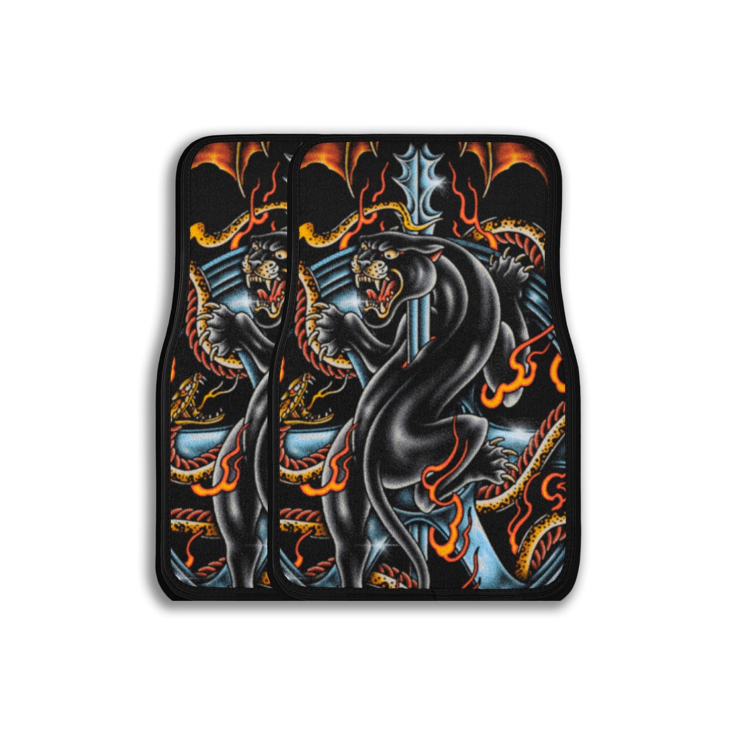 Traditional Panther - Pair Premium Car Carpet Floor Mats