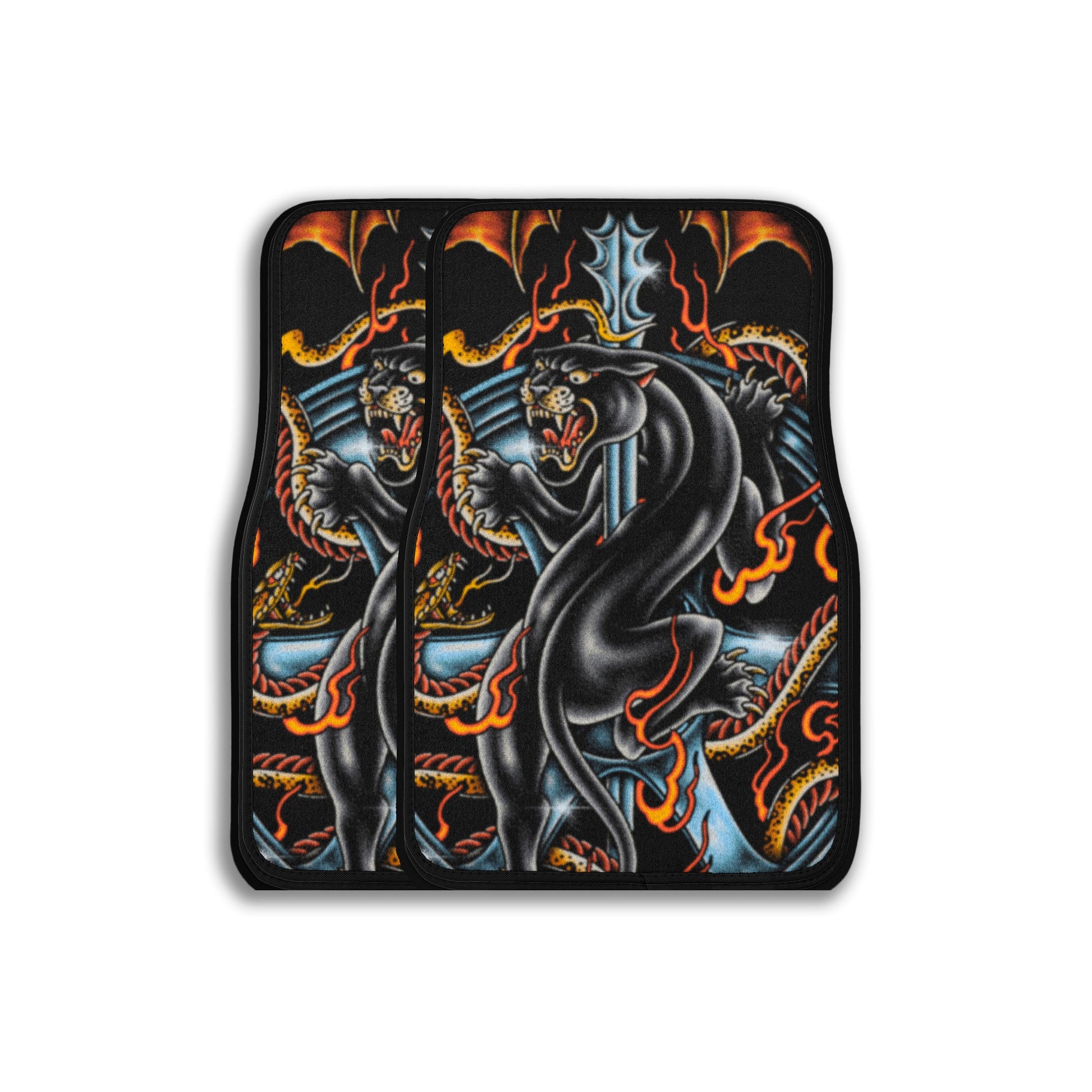 Traditional Panther - Pair Premium Car Carpet Floor Mats