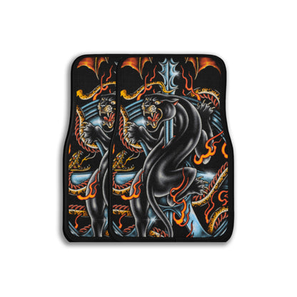 Traditional Panther - Pair Premium Car Carpet Floor Mats