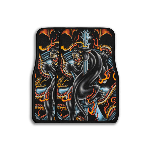 Traditional Panther - Pair Premium Car Carpet Floor Mats