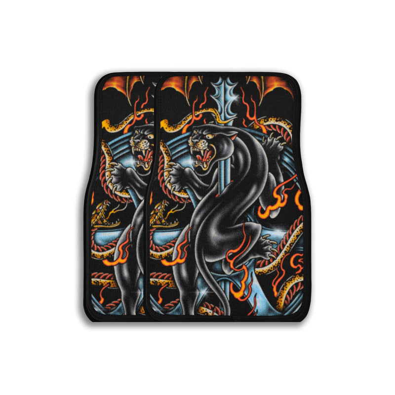 Traditional Panther - Pair Premium Car Carpet Floor Mats