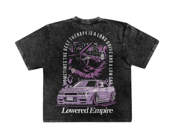 Therapy Night Drives Acid Wash Premium Tee