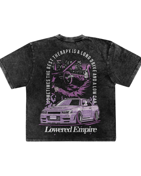 Therapy Night Drives Acid Wash Premium Tee
