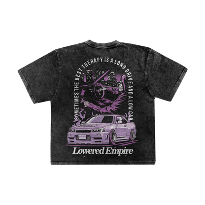 Therapy Night Drives Acid Wash Premium Tee