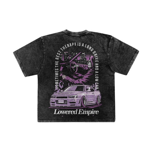 Therapy Night Drives Acid Wash Premium Tee