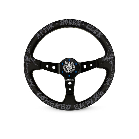Black After Hours Club AH-1 Steering Wheel 350mm- Lowered Empire