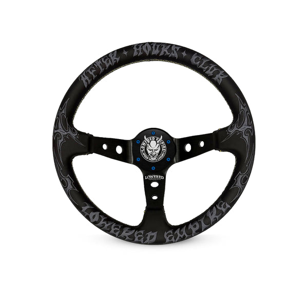 Black After Hours Club AH-1 Steering Wheel 350mm- Lowered Empire