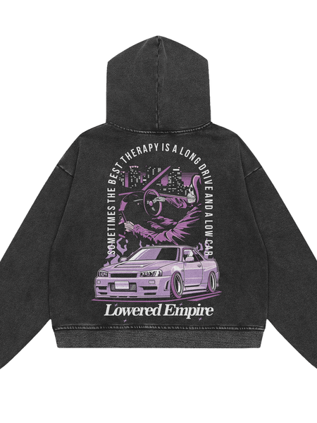 Therapy NightsAcid Wash Premium Hoodie