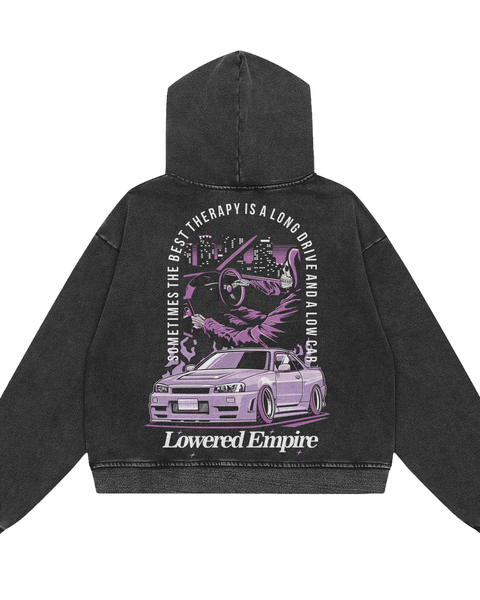 Therapy NightsAcid Wash Premium Hoodie