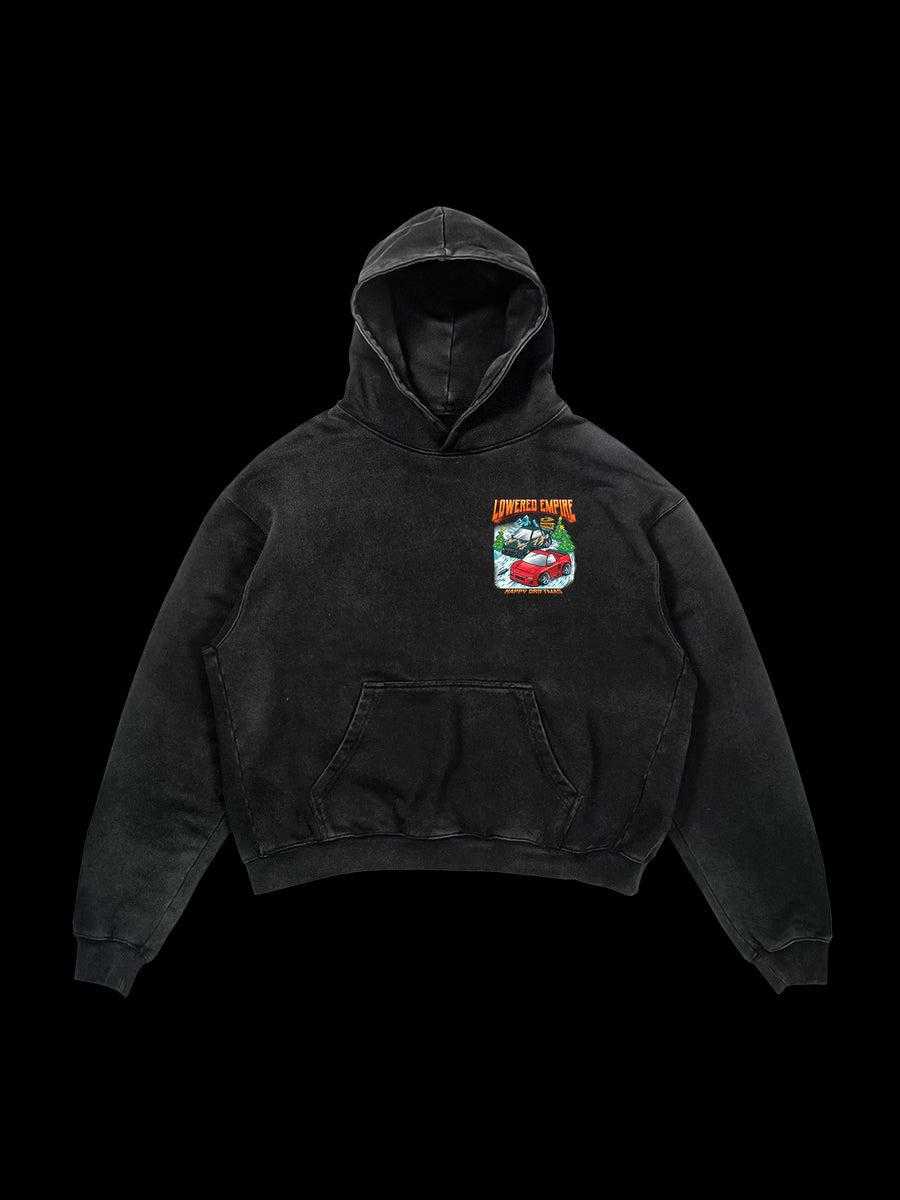 Happy Driftmas Washed Premium Hoodie