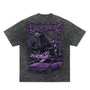 The ZIlla Flaming Skyline Premium Acid Wash Tee