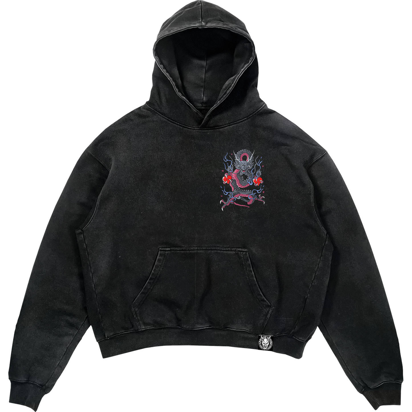 Valentines Fast Lane Vibes: Acid Wash Graphic Hoodie