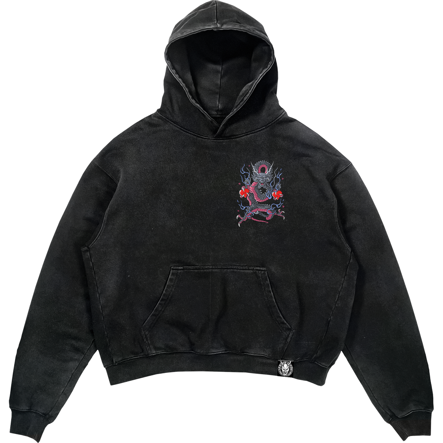 Valentines Fast Lane Vibes: Acid Wash Graphic Hoodie