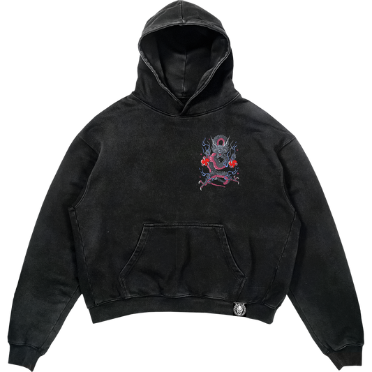 Valentines Fast Lane Vibes: Acid Wash Graphic Hoodie