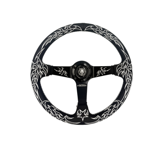 White Cybersigilism Street CS-1 Steering Wheel 350mm