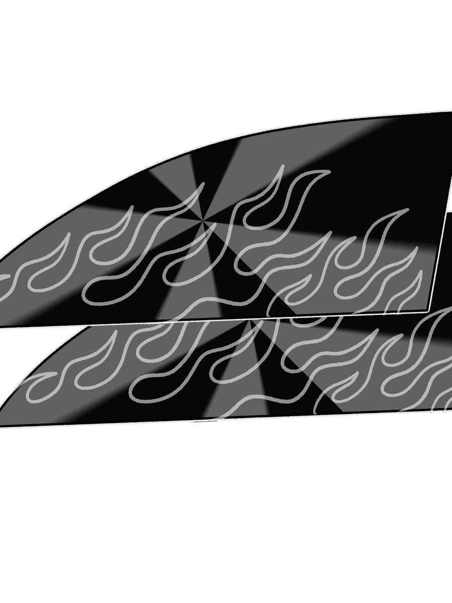 Window Decal Flames Outline Custom Flames- Pair