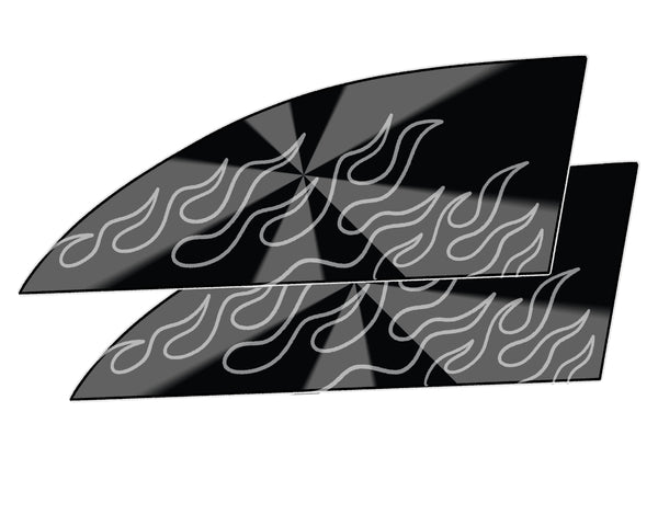 Window Decal Flames Outline Custom Flames- Pair