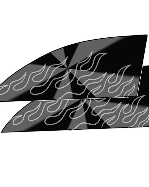 Window Decal Flames Outline Custom Flames- Pair