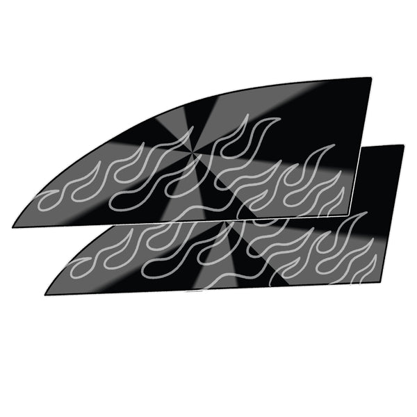 Window Decal Flames Outline Custom Flames- Pair