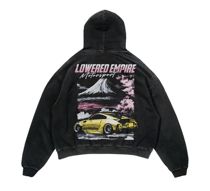 Mount Fuji 350Z Acid Wash Vintage Hoodie– Lowered Empire