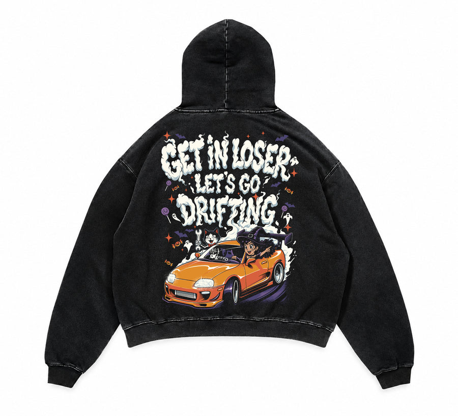 Get In Loser — Let’s Go Drifting Halloween Hoodie