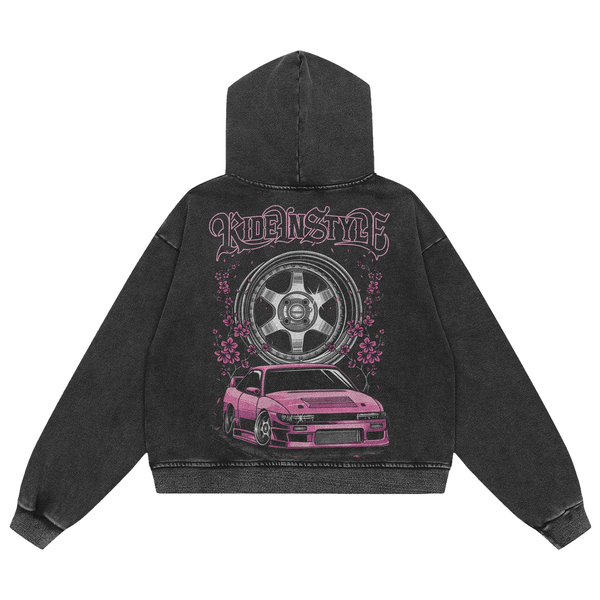 Ride In Style Acid Wash Premium Hoodie
