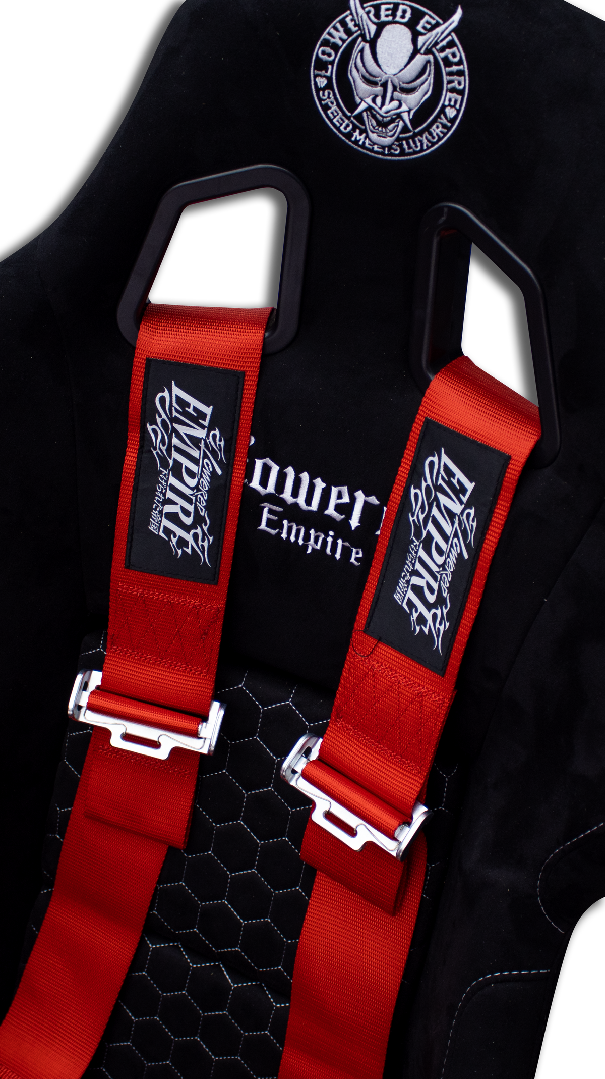 Lowered Empire Flamed Harness Belt- Red