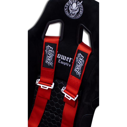 Lowered Empire Flamed Harness Belt- Red