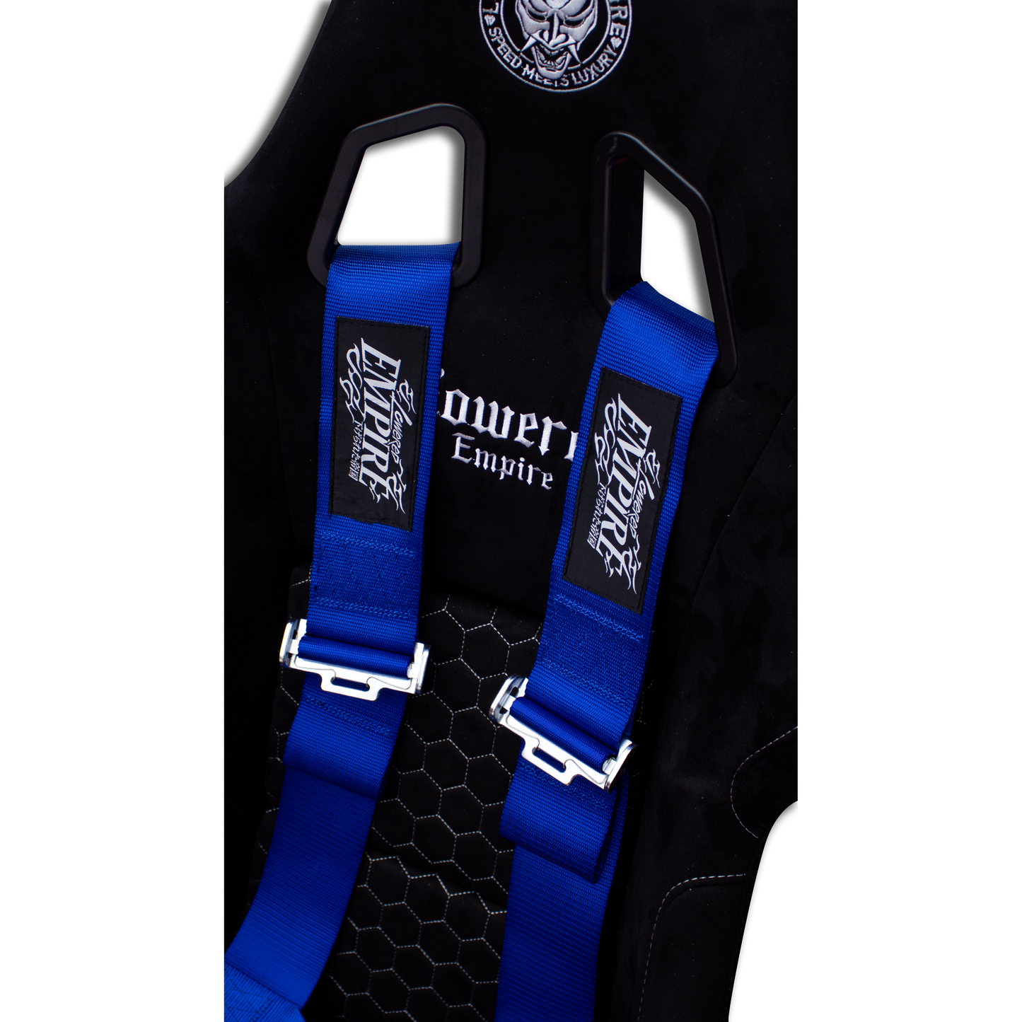 Lowered Empire Flamed Harness Belt- Blue