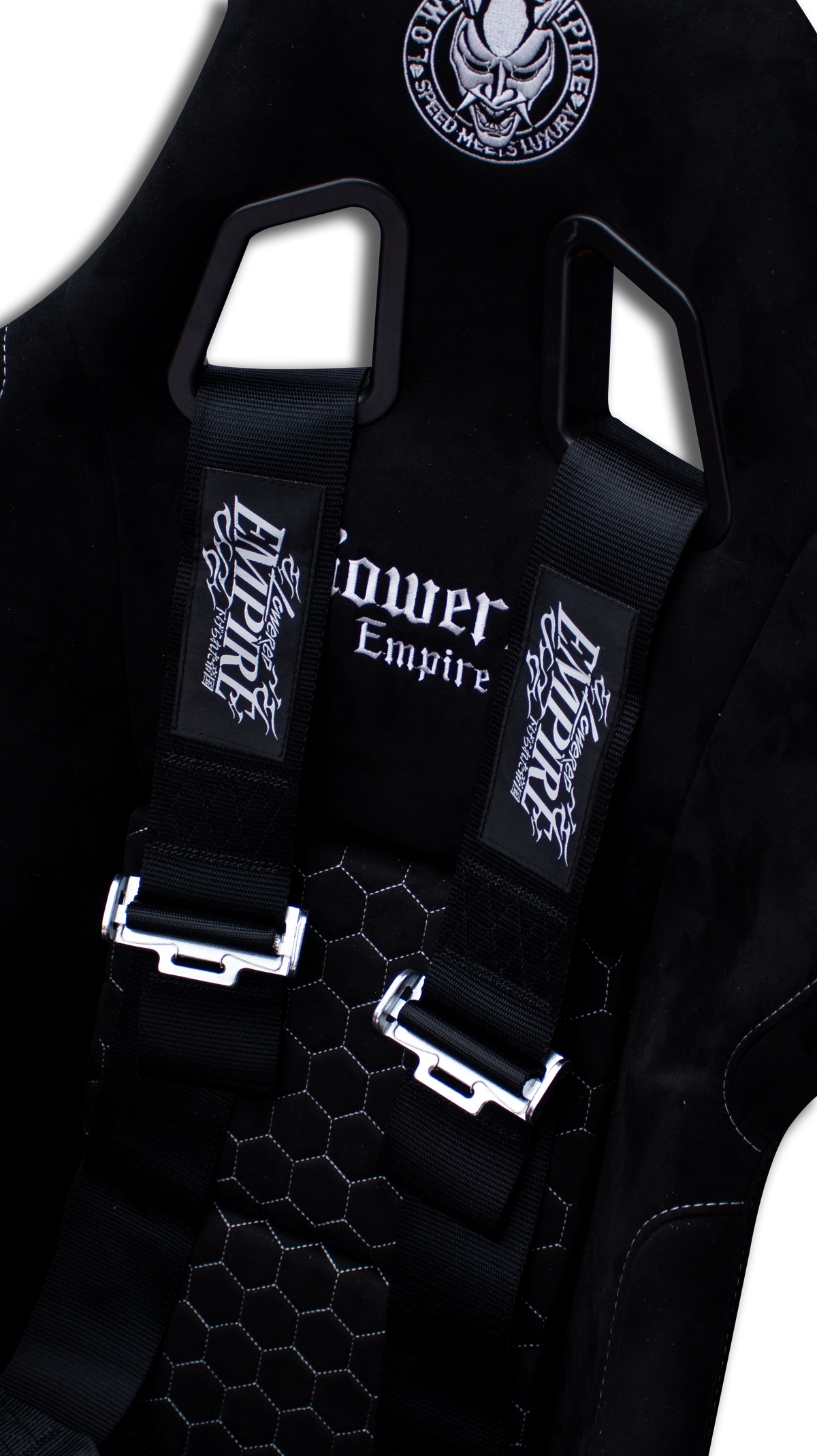 Lowered Empire Flamed Harness Belt- Black