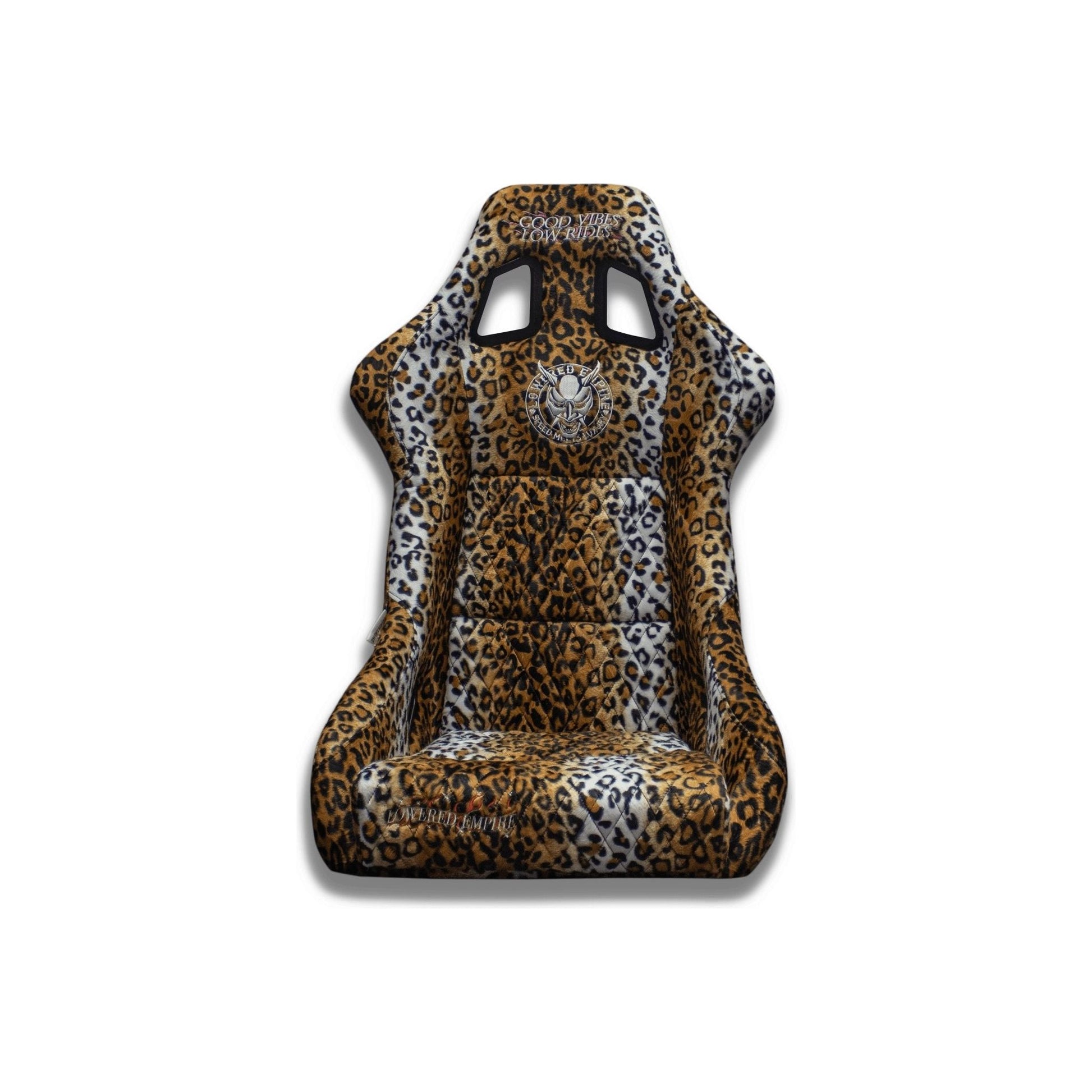 Cheetah Print Lowered Empire Bucket Seats Single - Loweredempire
