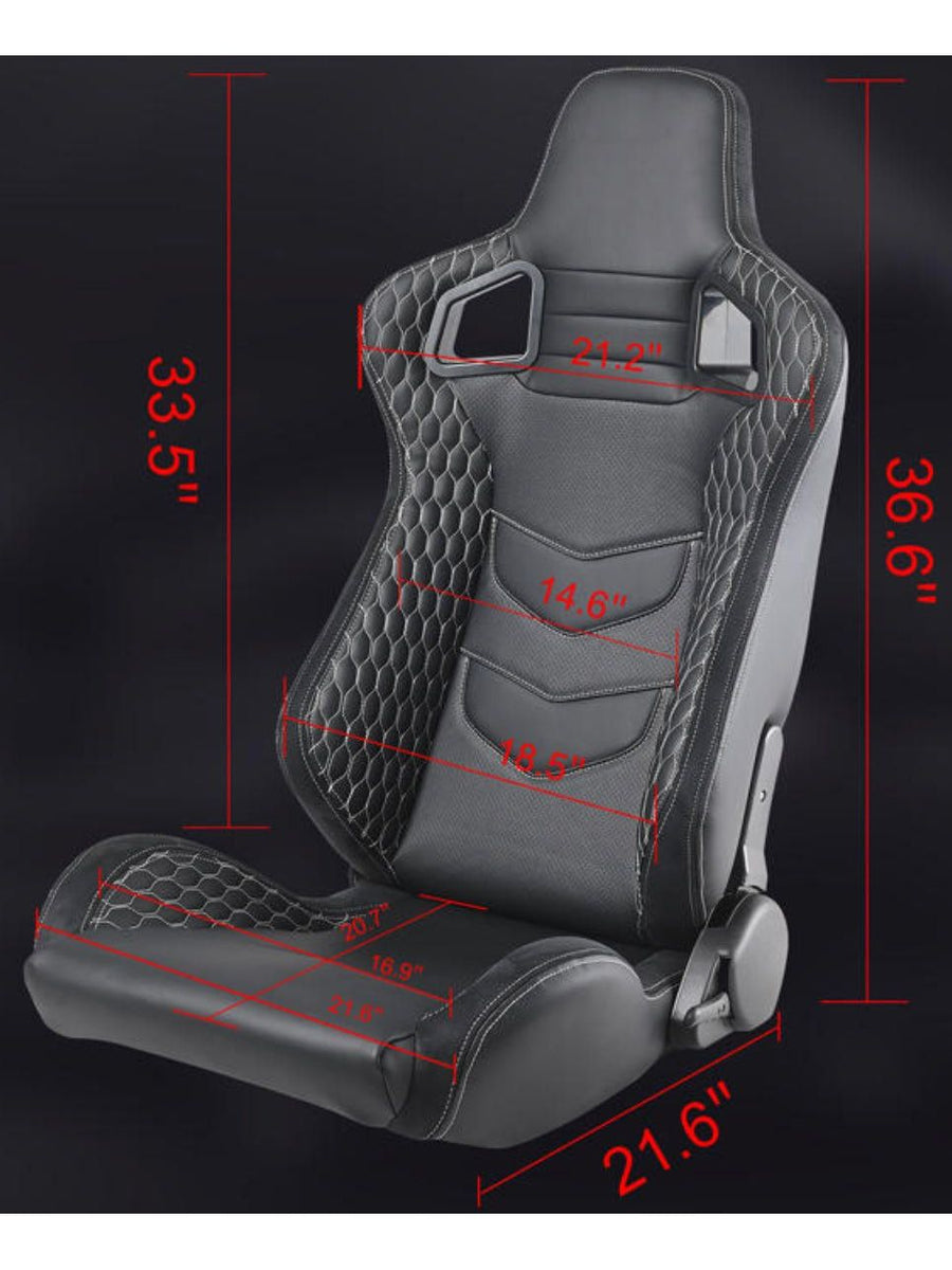Custom Reclinable Lowered Empire Racing Seats Pair Driver & Passenger Pair - Loweredempire