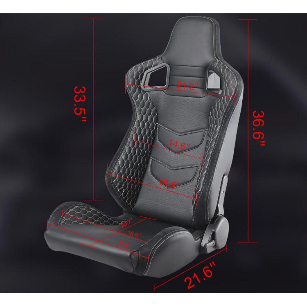 Custom Reclinable Lowered Empire Racing Seats Pair Driver & Passenger Pair - Loweredempire