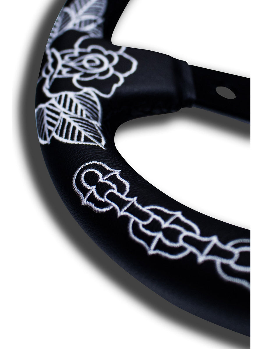 Killer Roses Traditional Design Steering Wheel