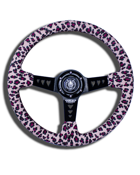 Pink Cheetah Hearts Lowered Empire Wheel