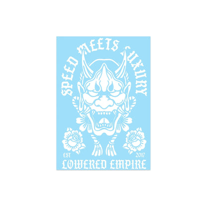 Lowered Empire Hannya Rear Windshield Banner ( Different Sizes) - Loweredempire