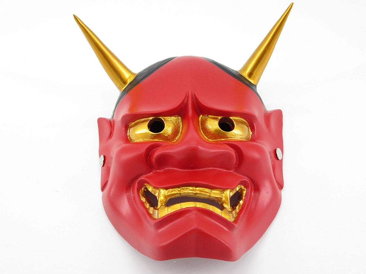 Red Oni Mask Plastic Mask - Loweredempire